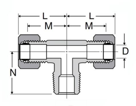 Forged Male Branch Tee Compression fittings, Brass connectors, Brass Pipe Joint Fittings, Pneumatic Fittings, Air Fittings